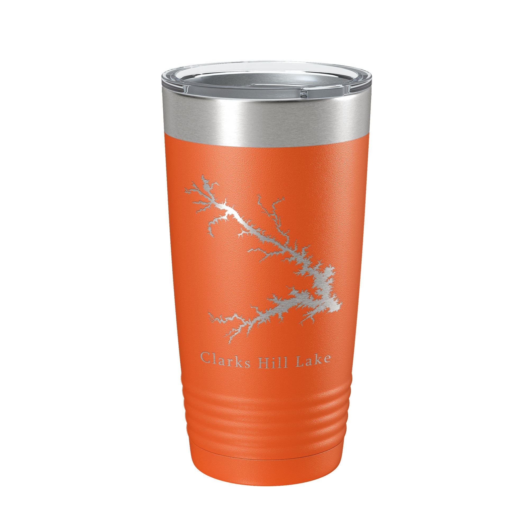Clarks Hill Lake Map Tumbler Travel Mug Insulated Laser Engraved Coffee Cup J. Strom Thurmond Reservoir GA SC 20 oz