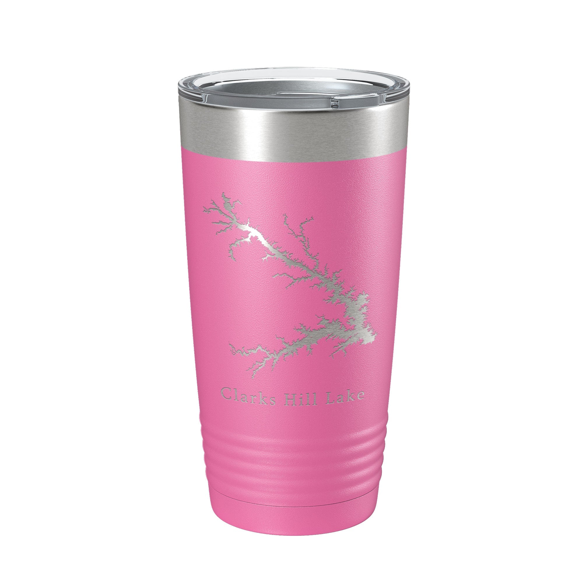 Clarks Hill Lake Map Tumbler Travel Mug Insulated Laser Engraved Coffee Cup J. Strom Thurmond Reservoir GA SC 20 oz