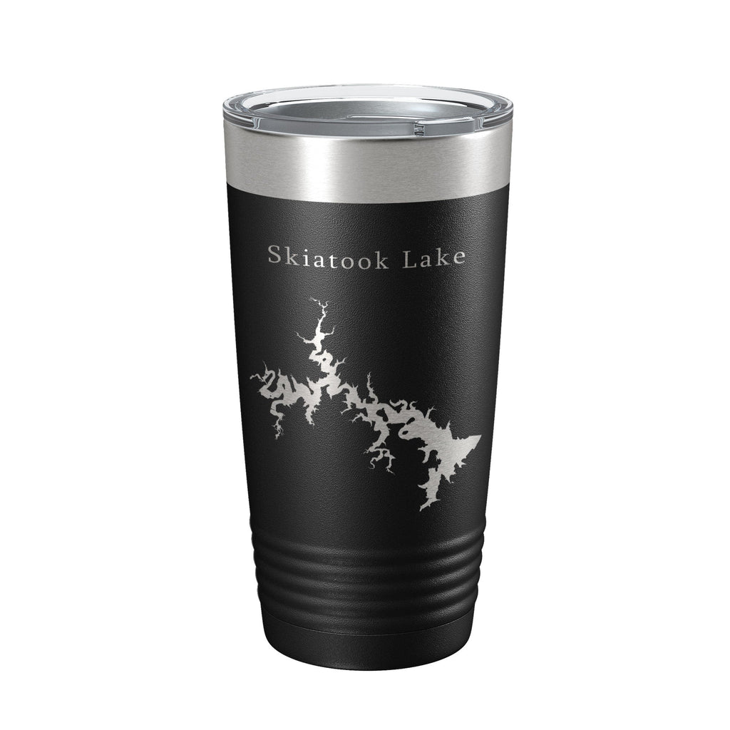 Skiatook Lake Map Tumbler Travel Mug Insulated Laser Engraved Coffee Cup Oklahoma 20 oz